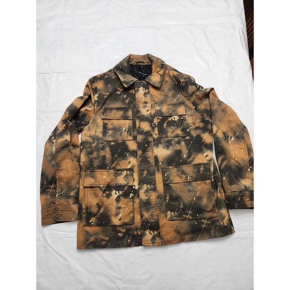 INC International Concepts Other - INC International Concepts Jacket Mens Medium Brown Camo Canvas Military Field